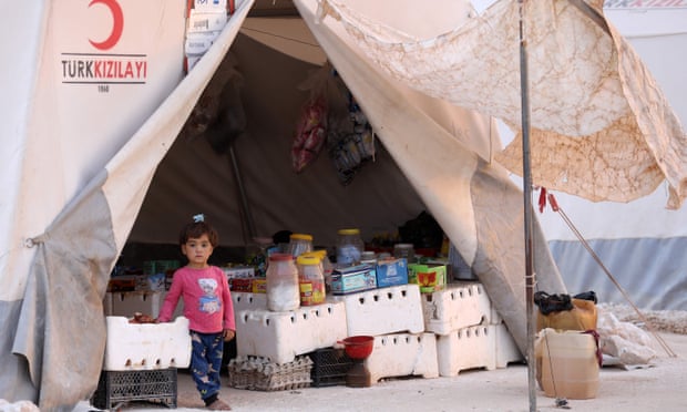The ‘Hope’ camp in Kafaldin on the Syrian-Turkish border.
