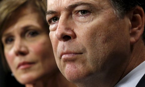 FBI director James Comey, right, and US deputy attorney general Sally Quillian Yates testify during a Senate judiciary committee hearing on encryption.