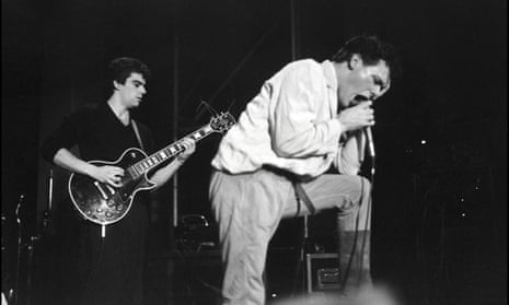 Alan Rankine, left, and Billy Mackenzie of the Associates performing at University of London Union, London, in 1981.