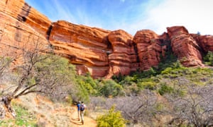 Hikers at Palatki Ruins, Sedona, Arizona