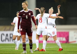 latvia 0 10 england women s world cup qualifier as it happened football the guardian
