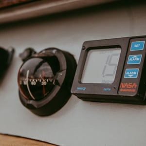 Close up of the Salford’s instrument panel.