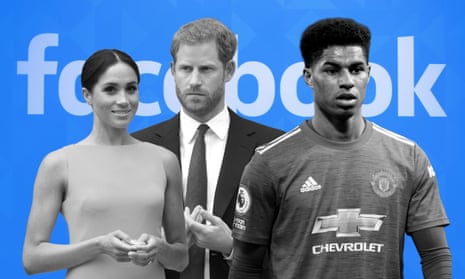Public figures such as the Duke and Duchess of Sussex, and footballer Marcus Rashford, are considered by Facebook to be permissible targets.