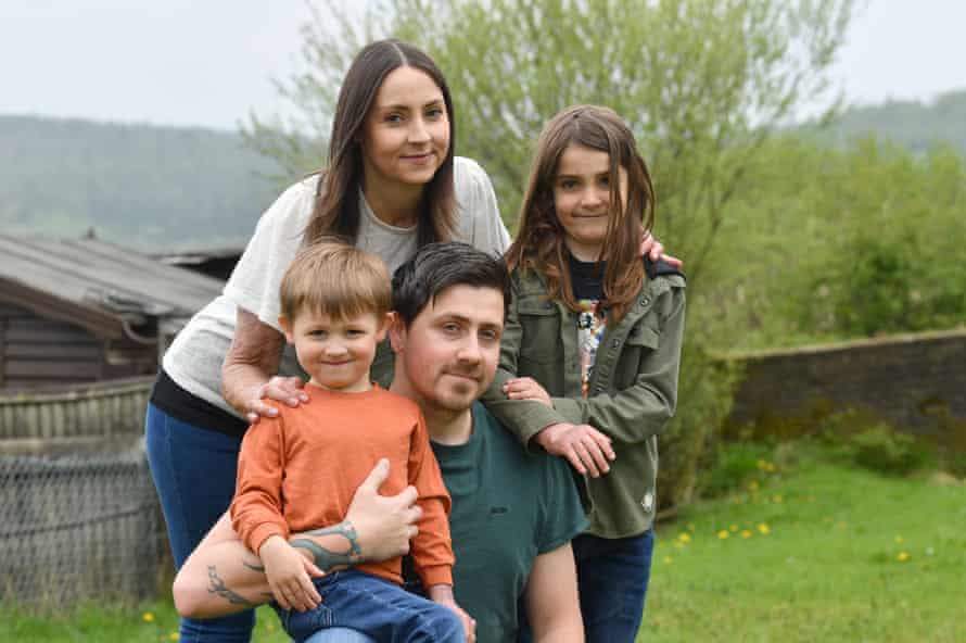 Jess Williams with her family.