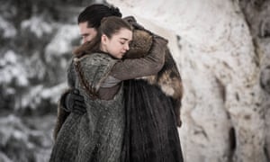 Like a big crowd-pleasing piece of fan fiction ... Jon and Arya reunited.