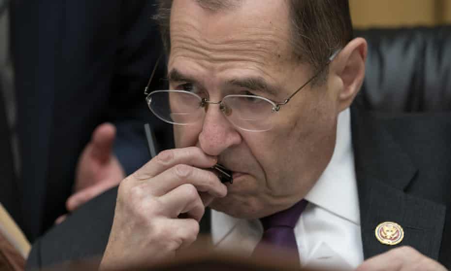 The House judiciary committee chair, Jerrold Nadler, listening to opening statements in the first hearing on Robert Mueller’s report.