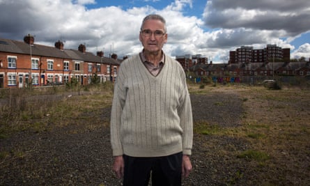 Leonard Cook at the wasteland that was once Leicester City’s Filbert Street stadium