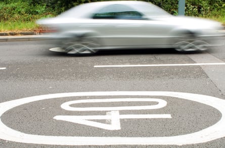 A car speeding