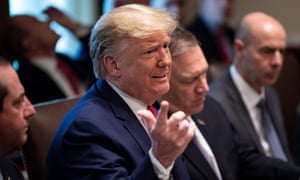 Donald Trump at the White House in Washington DC, on 21 October.