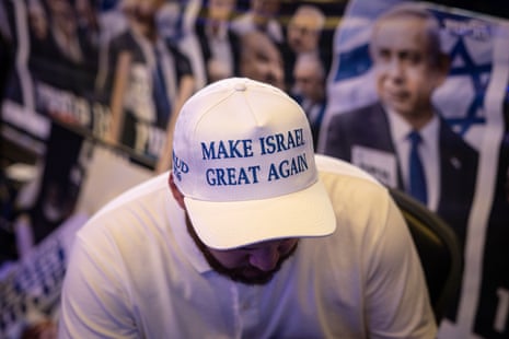 A supporter at the Likud Party election-night event in Jerusalem.