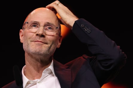 Film director Lance Hammer accepts the Silver Bear jury prize at this year’s Berlinale film festival.