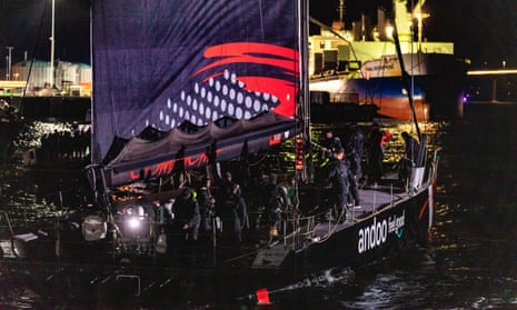 Andoo Comanche reaches Hobart in darkness in a triumphant first race since claiming line honours in 2019.
