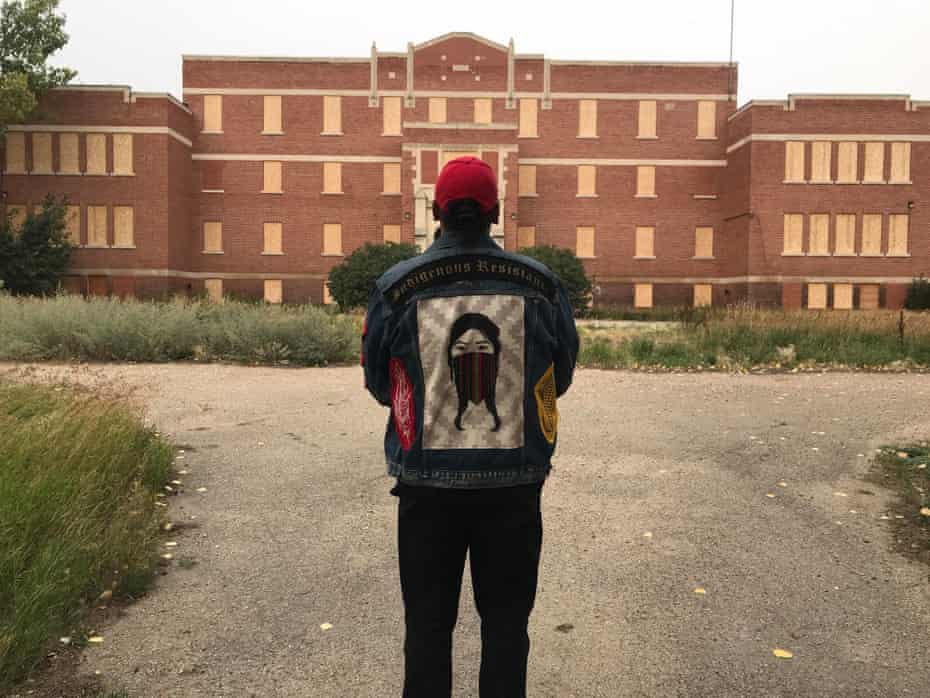 Drezus returning to the residential school he attended as a boy.