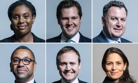 Six mugshots arranged in a grid of the Tory leadership hopefuls