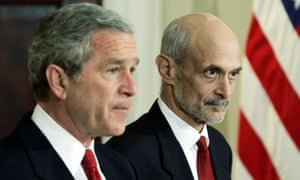 Former Homeland Security secretary Michael Chertoff, right, is among 50 Republican national security officials to condemn Donald Trump in an open letter published on Monday 8 August. 