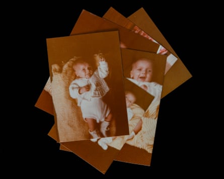 Photographs of David Batty as a baby.