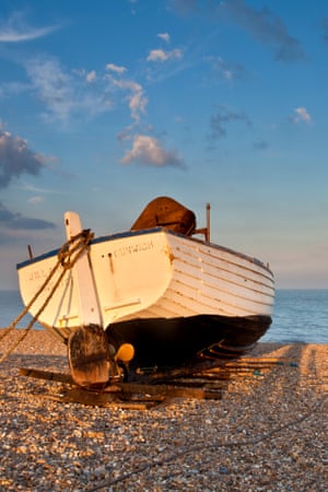 Fishing boat on Dunwich beach.