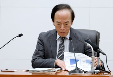 Bank of Japan (BOJ) Governor Kazuo Ueda at today’s press conference at the bank's headquarters in Tokyo.
