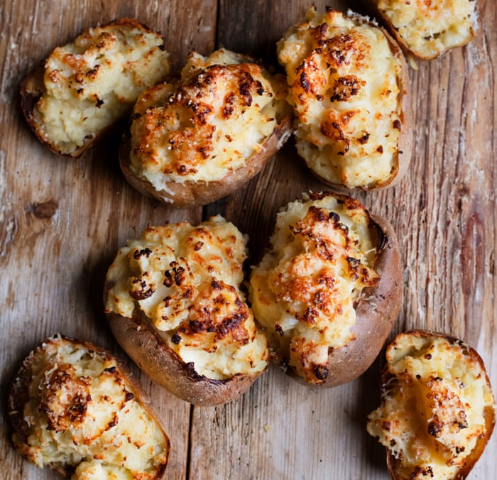 Oven Easy Jacket Potato Recipe Potatoes Filled With Bacon And