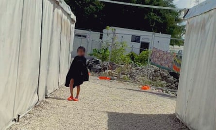 A child asylum seeker on Nauru island, in a still from Chasing Asylum