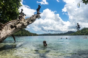 File photo of Nggela kids swimming in Solomon Islands