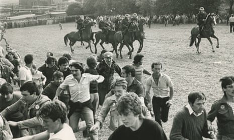 Riot police confront miners at Orgreave during the 1984 miners’ strike