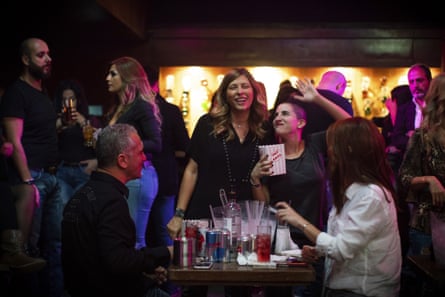 Revelers enjoy ‘80s night at B 018—one of Beirut’s most legendary clubs—built at Karantina, the quarter where, in 1976, a Christian militia attacked and evicted the Palestinian refugee population, killing 1,500 people in what became known as the Karantina massacre. 2017.