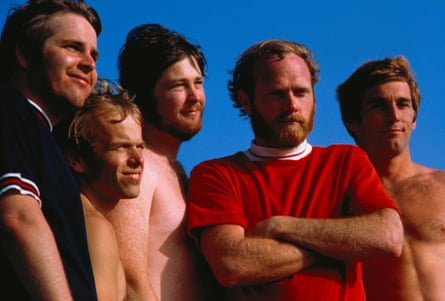 The Beach Boys in Los Angeles, 1967, from left: Carl Wilson, Al Jardine, Brian Wilson, Mike Love, Dennis Wilson.