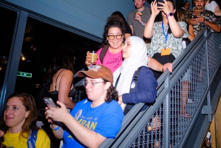 people wear T-shirts that read ‘New York Jews for Zohran’