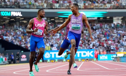 Zharnel Hughes and Noah Lyles