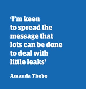 Quote from Amanda Thebe: 'I'm keen to spread the message that lots can be done to deal with little leaks'