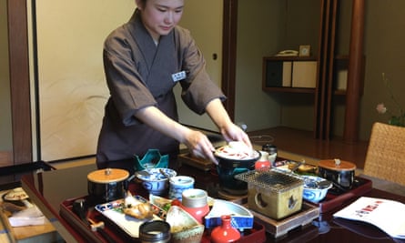 A kaiseki meal, at Nishimuraya onsen, Kinosaki.