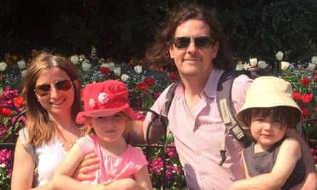Elisa Vertue and husband James Wilson with their children Maia and Rudy.