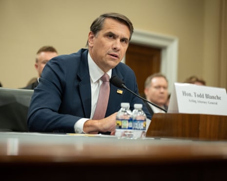 Todd Blanche testifies before a House committee hearing on 2 June.