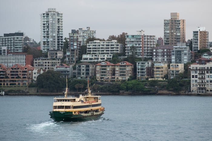 The 'Freshwater', of the Freshwater class of ferries, heads through Sydney Harbour