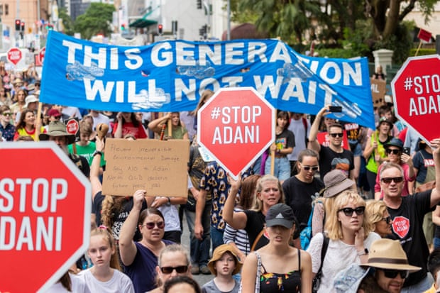 A youth climate rally held in Brisbane on December 8, 2018.