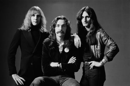 Rush in 1978 (from left): guitarist Alex Lifeson, drummer Neil Peart and bassist and singer Geddy Lee