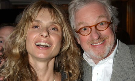 Hugh Hudson in 2003 with his wife, Maryam d’Abo, the actor, whose recovery from a brain haemorrhage was the subject of his TV documentary Rupture: A Matter of Life or Death in 2011.