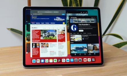 Multiple apps running on the screen of the 13in iPad Air M2.
