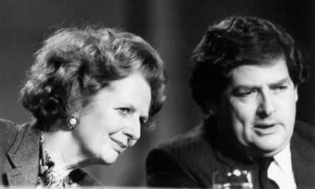 Lawson with Margaret Thatcher in the 1980s.
