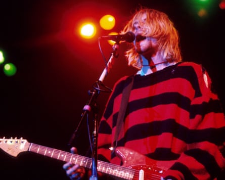 Kurt Cobain on stage at Roseland Ballroom, New Music Seminar, US, 23 July 1993
