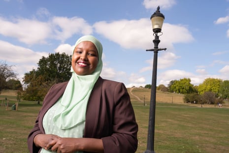 Sagal Abdi Wali posing for a photograph at Primrose Hill.