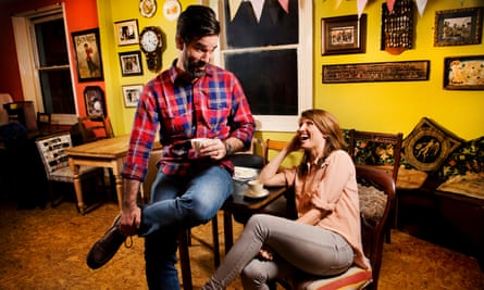 Sharon Horgan and Rob Delaney laughing together