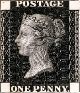 The Penny Black, launched in 1840.