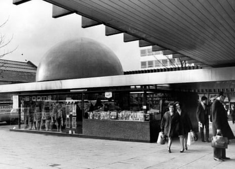 Futuristic … the dome and shoppers in the Bull Yard in 1967.