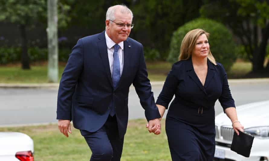 Australian Prime Minister Scott Morrison and his wife Jenny