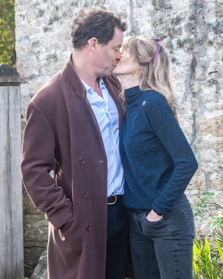 Dominic West kisses his wife, Catherine