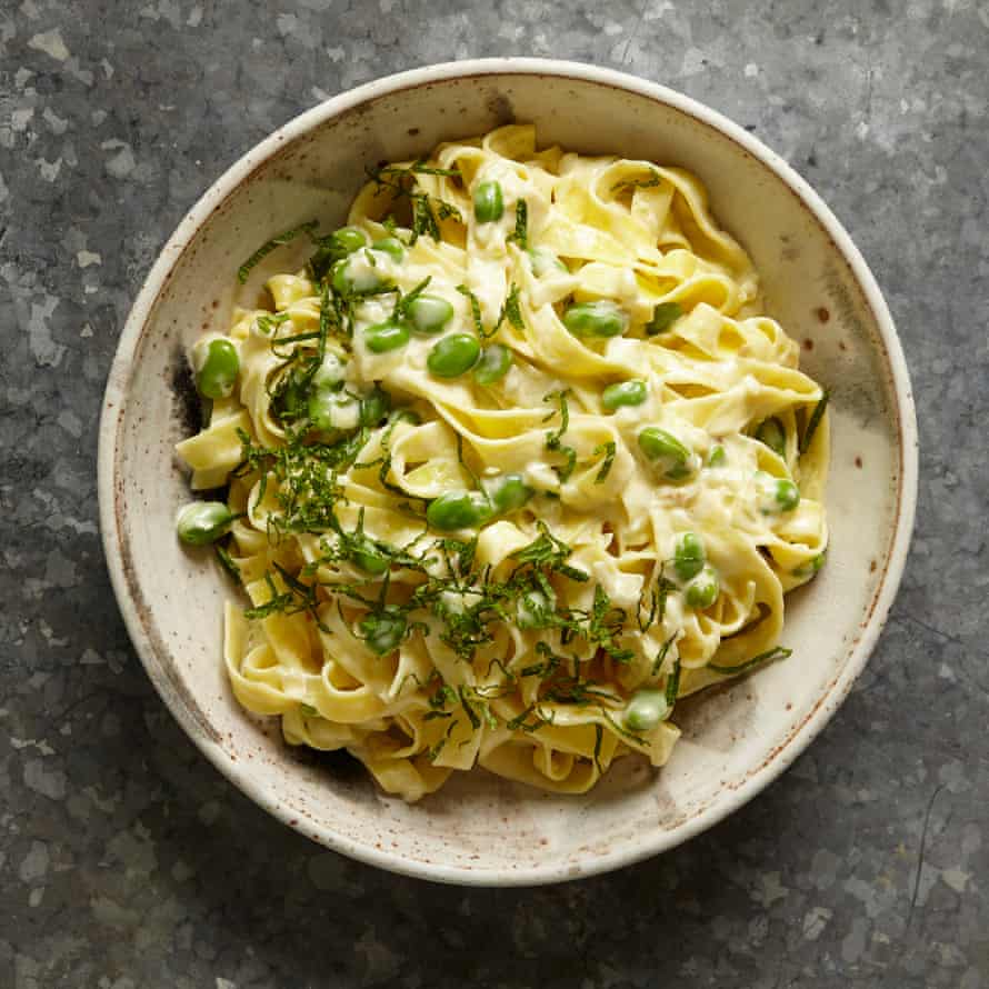 Samin Nosrat’s creamy broad bean and mint pasta.