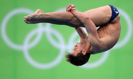 Daley competing at Rio in the men’s 10m platform semi-final, 2016.