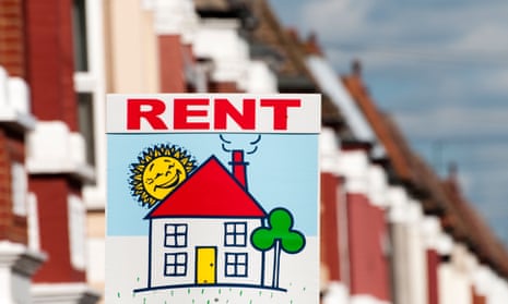 Rental sign outside a terraced house